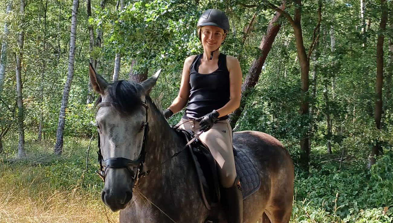 Isabelle Schepers beim Reiten